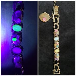 Uranium Glass 1950s Kafin New York Bracelet